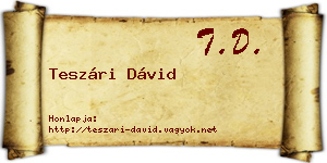 Teszári Dávid névjegykártya
